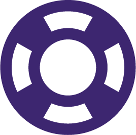 purple lifebelt icon
