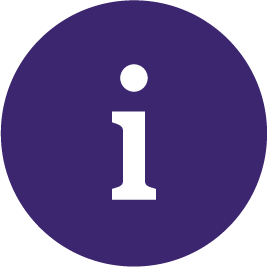 purple info icon